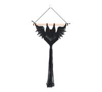 Macrame Holder in Bat Shape - Hand-Woven Flower Pot , Soft Planter for Hanging on the Wall, Bohemian Ceiling Design, Decorative Plant Holder for Bedroom, Living Room, Home