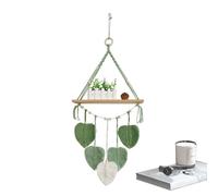 Macrame Leaf Design - Handmade Braided Boho Decoration | Boho Woven Wall Decoration - For Children's Room, Student Room, Apartment, Bedroom, Living Room, Farmhouse, Home