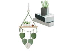 Macrame Leaves,Handmade Woven Boho Decor,Handmade Woven Leaves Wall Hangable Decor - for Living Room Bedroom Apartment Nursery Farmhouse Backdrop Home Dorm