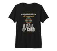 Macrame - Never Underestimate an Old Woman - Square Knot Premium T-Shirt