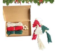 Macrame Ornament Kit, Christmas Macrame Kit, Creative Macrame Kit Christmas Decorations, Macrame Starter, Christmas Craft for Adults, Macrame Supplies Kit for the Christmas Tree