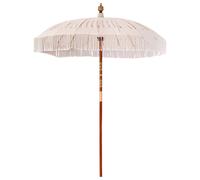 Macrame Parasol Cream Patio Umbrella Garden Shade Outdoor Canopy Summer vidaXL
