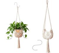 Macrame Plant Hanger, Indoor Hanging Plant Holder for Home Decor