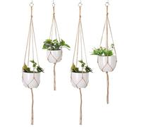 Macrame Plant Hangers Pot Outdoor Hanging Planter 2 Size Flower Plants Basket Hanger Holders for Garden Balcony Home Decor 4Pcs