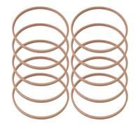Macrame Ring - Macrame Rings - Round Wooden Accessories Reusable Wreath Craft Set 10 Pieces for Home Living Room Christmas Wedding Birthday Room Decoration