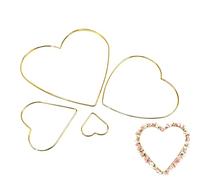 Macrame Rings - Pack of 4 Gold Moon Heart Pendants | Christmas Dream Catcher Gold Moon Heart Macrame Ring - For Holidays Party Art Project Garland School Activity Adults Children Youth