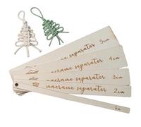 Macrame Separator Tool - Wooden Equidistant Ruler 5-Piece Pack | Fixed Gap Rectangular Ruler 1-5cm Wide For Consistent Knotting | Rope Weaving Aid - Macrame Package DIY Crafting