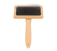 Macrame Slicker Comb, Bamboo Pet Hair Comb Cleaning Slicker Brush, Household Tool with Air Bag Cushion, Finely Polishedand Easy to Clean, Suitable for Most Scenes (Large)