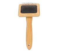 Macrame Slicker Comb with Air Bag Cushion Bamboo Handle for Pet Hair and Tapestry Quick Cleaning Slicker Brush with Hole Design for Easy Storage (S (7x3.5x7cm/2.76x1.38x2.76in))
