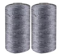 Macrame String Crochet Yarn Macrame Cord 2pcs Nylon Crochet Yarn Cord Cotton Thread for Knitting Bags/Hats 100g Art Yarn for Crafts, Stress