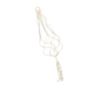 Macrame Ukulele Wall Hanger White Cotton Linen Handwoven 98cm