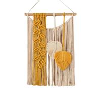 Macrame Wall Art - Handmade Boho Tapestry, Cotton Fabric Decorative Hanging | Bohemian Wall Hangings, Apartments & Homes, Neutral Aesthetic Banner with Geometric Patterns for