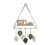 Macrame Wall Art - Leaf Woven Tapestry, Woven Tapestry Wall Decor | Boho Home Leaves Wall Hanging, Woven Macrame Wall Art, Natural Macrame Wall Decor