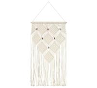 Macrame Wall Hanging 40 x 80 cm Cotton Handmade Boho Tapestry Textile Art Decoration Living Room Bedroom Hallway with Hanger Hook for Accent Gift House Housewarming