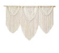 Macrame Wall Hanging Tapestry, Large, Boho Woven Tapestry Made of Cotton Rope, Tassel Wall Tapestry, Bohemian Wall Art, Wall Decoration for Bedroom, Living Room, Children's Room, Apartment, Dorm