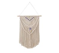 Macrame Wall Hanging Yarn Tapestry Handmade Decor for Apartment Dorm Christmas, Multi, 50x70cm
