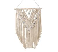 Macrame Wall Hanging Yarn Tapestry Handmade Decor for Apartment Dorm Christmas, Multi, 50x75cm