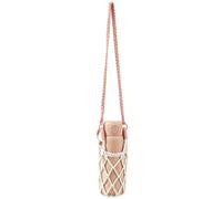 Macrame Water Bottle Carrier Handwoven Adjustable Long Strap Portable