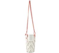 Macrame Water Bottle Carrier Reusable Handwoven Adjustable Long Strap