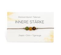 Macramé Women's Bracelet - Lucky Charm Bracelet as Courage Gift - Jasper, Citrine, Tiger's Eye - Talisman Lucky Charm Girlfriend - Gift Women Little Guardian Angel