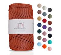 Macrame Yarn 2mm x 115m Premium Polyester Macrame Cord Polypropylene Yarn for Crafts Home Decorations Placemat Shoulder Bag Handbag Runner Pacifier Chain 20 Colors