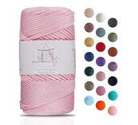 Macrame Yarn 2mm x 115m Premium Polyester Macrame Cord Polypropylene Yarn for Crafts Home Decorations Placemat Shoulder Bag Handbag Runner Pacifier Chain 20 Colors
