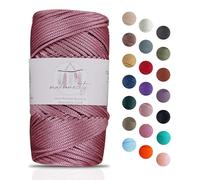 Macrame Yarn 2mm x 115m Premium Polyester Macrame Cord Polypropylene Yarn for Crafts Home Decorations Placemat Shoulder Bag Handbag Runner Pacifier Chain 20 Colors