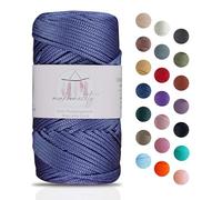 Macrame Yarn 2mm x 115m Premium Polyester Macrame Cord Polypropylene Yarn for Crafts Home Decorations Placemat Shoulder Bag Handbag Runner Pacifier Chain 20 Colors