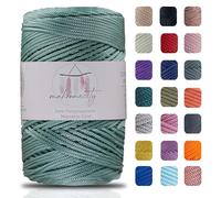Macrame Yarn 2mm x 230m Premium Polyester Macrame Cord Polypropylene Yarn for Crafts Home Decorations Placemat Shoulder Bag Handbag Runner Pacifier Chain