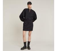 Macro Balloon Dress - Black - Women L