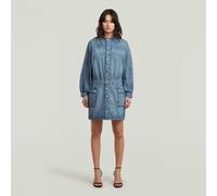 Macro Balloon Dress - Medium blue - Women L