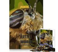 Macro Bee 'Little World' Art 1000 Piece Jigsaws for Teenagers Puzzle DIY Fun Bright Hue Pattern Build Wall Accent (50x75cm)