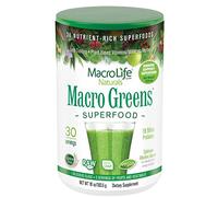 Macro Greens Superfood - 18 Billion Non-Dairy Probiotic Cultures - Raw Green Superfood With Concentrated Polyphenols - Certified Organic Barley Grass Powder - 5+ Servings Of Fruits & Vegetables
