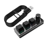 Macro Keyboard - Game Keypad Programming for Shortcuts | 10x2x3cm Mechanical ABS, Silent Controller for Business, Computer Accessory Study, Travel Device Work, Media Tool Games