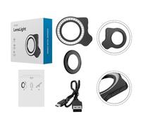 Macro Lens Fill Light with Three Colors 8 * 8cm Macro Lens Its Circular Illumination emits Soft Creating a Beautiful Natural quotcatch lightquot in The Eyes