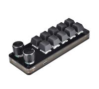 Macro Mechanical Keyboard 10 Keys Mini Keyboard 2 Knob Design Professional Programmable Macro Keypad for Gaming USB Mechanical Gaming Keyboard
