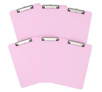 Macroclo Bulk Plastic Clipboards 6 Pack, Pink Clip Board 8.5x11 for Classroom, Students, Kid, Woman, A4 Clipboards Size 9" x 12.5" with Low Profile Clip, Office & School Supply.