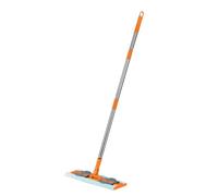 MACROMAX FAMOUS Flat Mop Floor Cleaning System, 100% Microfiber, Wet and Dry Use, Ergonomic Handle, Suitable for Hard Floor Surfaces