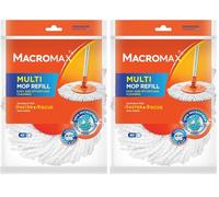 Macromax - Replacement Microfibre Spin Mop Head - Compatible with Macro Max Spin Mop Cleaning Set - Durable & 100% Microfibre - Easy Fit Design - Eco-Friendly, Made from 90% Recyclable Material