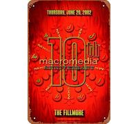 Macromedia's 10th Anniversary Funny Metal Novelty Tin Sign Metal Retro Wall Decor for Home,Street,Bars,Restaurants,Cafes,Store Sign Gift 12 X 8 INCH Metal Sign