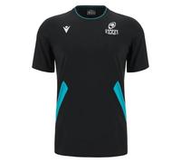 Macron 2023-2024 Cardiff Blues Travel Rugby T-Shirt (Black)