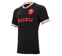 Macron 58125552 Wru M20 WRU M20 Jersey Alternate Pro Authentic Tech Body Fit Ss Sr, Black, XL Men's, mens, 58125552, Black, L