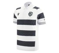 Macron Barbarians FC 23/24 Mens Home Slim Fit SS Rugby Shirt (UK, Alpha, S, Regular, Regular, White)