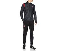 Macron Bfc M20 Staff Training 1/4 Zip Tracksuit Nerm/Ros/NAV Ml SR, Official Bologna FC 2020/21 Man, Black, S