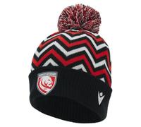 Macron Gloucester Rugby 2025/26 Pom Pom Beanie Black