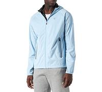 Macron Men's Run Fcc Caleb Rain Jacket Light Man Col/Nav, Columbia-Navy, XX-Large