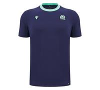 Macron Mens Scotland Rugby Union Cotton T-Shirt 2024 Adults Blue XXL