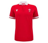 Macron OFFICIAL Wales WRU 2024/25 Womens Six Nations Home Cotton Rugby Shirt