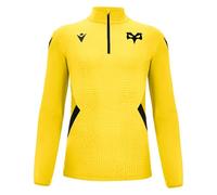 Macron Ospreys Rugby 2024/25 Adults Training ¼ Zip Top (UK, Alpha, L, Regular, Regular, Yellow)