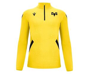Macron Ospreys Rugby 2024/25 Adults Training ¼ Zip Top (UK, Alpha, L, Regular, Regular, Yellow)